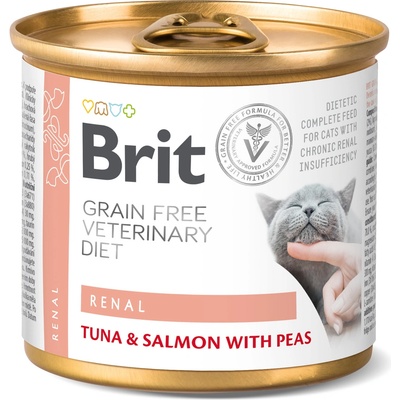 Brit veterinary Brit GF Ветеринарни диети за котки с бъбречни проблеми 200г