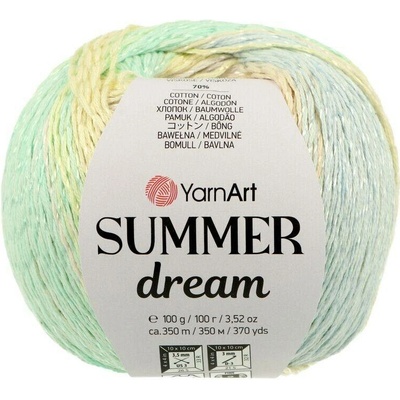 YarnArt Summer Dream 4312 světle tyrkysová a žlutá