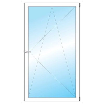 Okna Hned Plastové okno 900 x 1550 mm bílé otevíravé a sklopné pravé