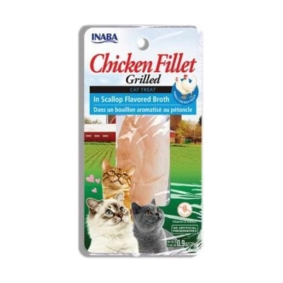 INABA Cat Grilled Chicken Fillet vo vývare z hrebenatky 25 g