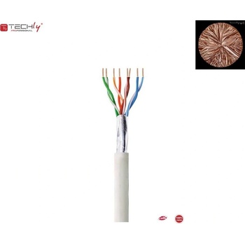 TECHLY ITP-C6F-FL-100 мрежов кабел Сив 100 м Cat6 F/UTP (FTP) (025657) (025657)