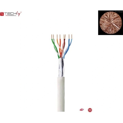 TECHLY ITP-C6F-FL-100 мрежов кабел Сив 100 м Cat6 F/UTP (FTP) (025657)