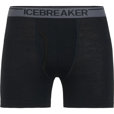 Icebreaker Мъжко мериносово термобельо Icebreaker Anatomica Boxers with Fly Merino base layer - Black - размер XL (015-0485-0914)