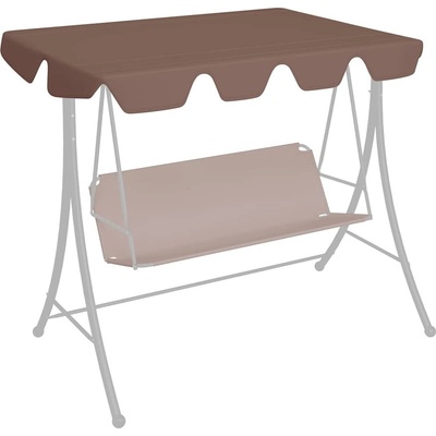 OMAXI 116197 Náhradní stříška na zahradní houpačku hnědá 150/130 x 105/70 cm