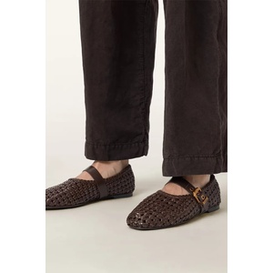 AllSaints балеринки от кожа Sabine Woven Flat (W102FE)