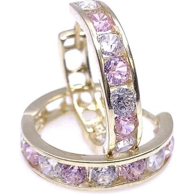 Jan Kos jewellery zlaté náušnice kruhy zirkony 59638750