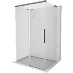 Mexen Rox-3S L душ кабина 3-стенна плъзгаща се 155 x 85 см, прозрачна, четкано оръжие сиво - 8C2L-155-085-66-00-3S (8C2L-155-085-66-00-3S)