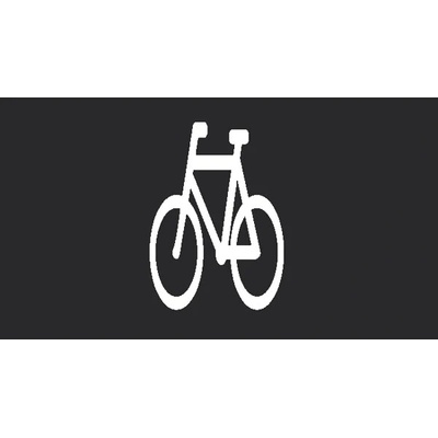 Předformované dopravní značení ''Cyklista'' – termoplast, bílá, 800×900mm, bal 5 ks