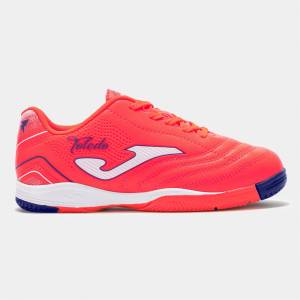 Joma Футболни обувки Joma Kids' Toledo Lace Up Indoor Football Boots - Red/White