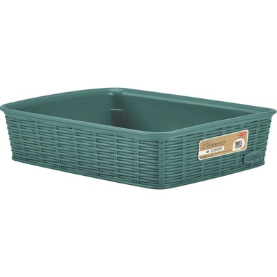 STEFANPLAST Košík Elegance M 25 x 19,5 x 6 cm zelenošedý