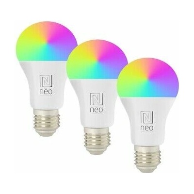 Immax 07733C NEO LITE žiarovka LED E27 A60 11W/1055lm 2700-6500K RGB, biela, 3-set