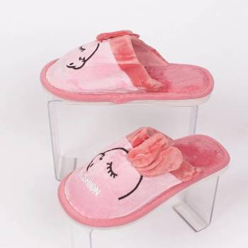 Image 1 of Плюшени дамски пантофи в розово и коралово