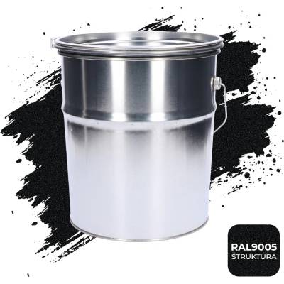 Barva polomatná na zinek 10 kg černá se strukturou