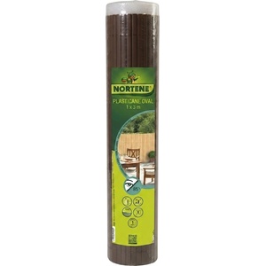 NORTENE Двулицева пластмасова ограда 1 х 3 м. кафява - plasticane oval