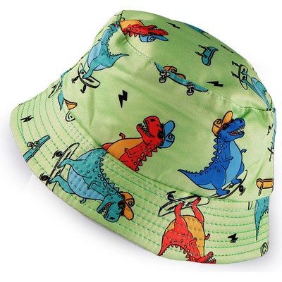 Dětský / chlapecký letní klobouk dinosaurus zelená sv.