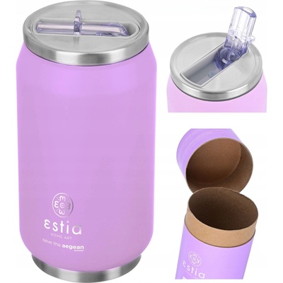 Estia termohrnek se slámkou 300 ml Fialový
