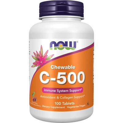 Now Foods Vitamín C-500 Cherry Chewable 100 tabliet