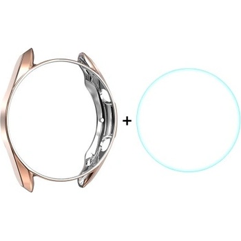 ENKAY Obal s tvrdeným sklom pre Samsung Galaxy Watch 3 41mm ružovozlatý 32381
