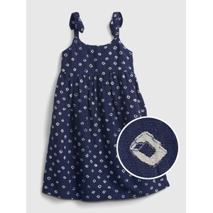 GAP Baby детска рокля с принт от лен GAP GAP | Sin | Момичешки | 92