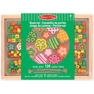 Melissa & Doug - Дървен комплект за създаване на бижута - Цветя