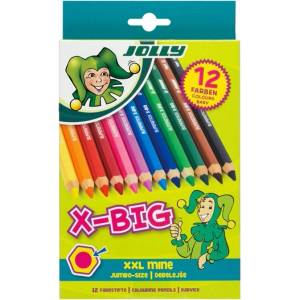 Jolly Комплект моливи Jolly X-Big с голяма дебелина и 12 цвята 3099-0001 (3099-0001)