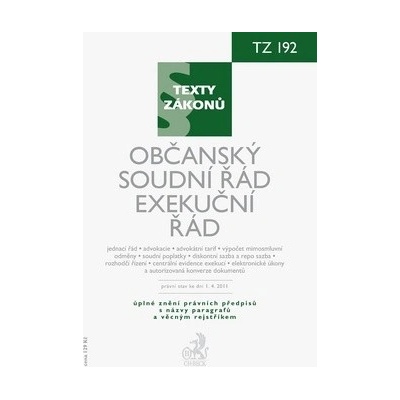 Občanský soudní řád. TZ192