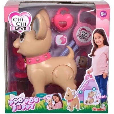 Simba Interaktivní pejsek 30 cm chi chi love s kakáním poo poo puppy