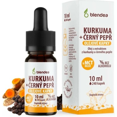 Blendea Kurkuma + čierne korenie olejové kvapky 10 ml