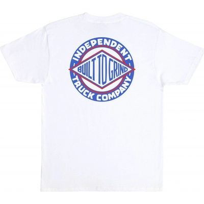 Independent tričko BTG Summit S/S Heavyweight White w/Blue/Red 160010