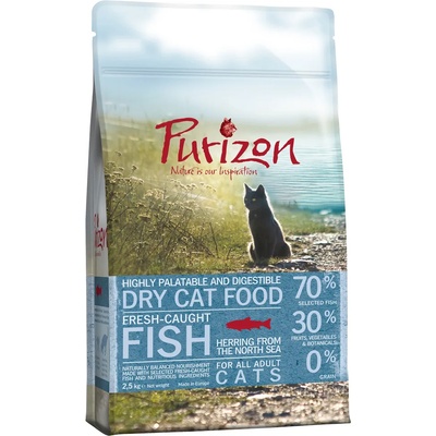 Purizon 2, 5кг Adult Purizon, суха храна за котки с риба, без зърно