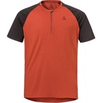 Schöffel Мъжка фланелка с къс ръкав за колоездене Schöffel Shirt Style Wetluga Cycling jersey - Dark Crabapple - размер 54 (EU) (056-3374-0415)
