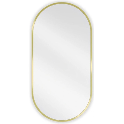 Mexen Loft овално огледало за баня 80 x 40 см, златна рамка - 9851-080-040-000-50 (9851-080-040-000-50)