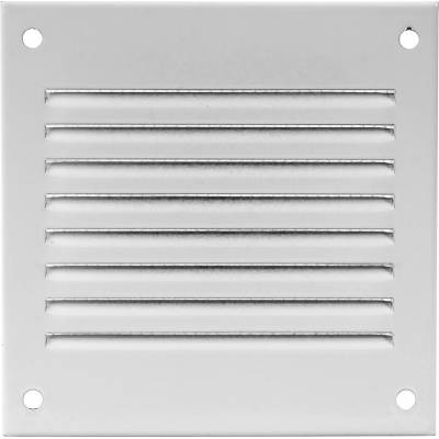 Ventishop KVMb 100x100 kovová hranatá větrací mřížka se síťkou, bílá