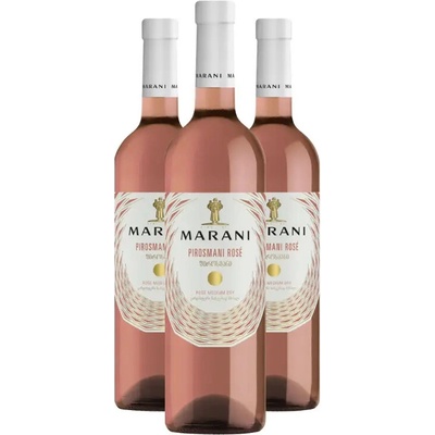 Marani ROSE PIROSMANI polosuché víno 13% 3 x 0,75 l (holá lahev)
