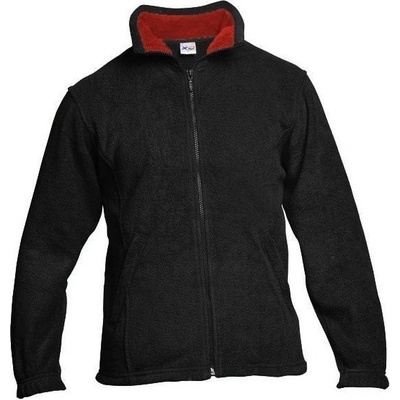 Xfer Mikina fleece na zip F1-BL Černá/červená