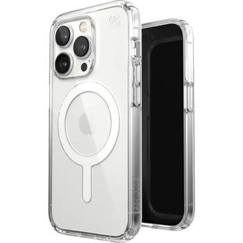 Speck Presidio Perfect Clear Case - удароустойчив хибриден кейс с Magsafe за iPhone 14 Pro (прозрачен)