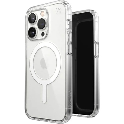 Speck Presidio Perfect Clear Case - удароустойчив хибриден кейс с Magsafe за iPhone 14 Pro (прозрачен)