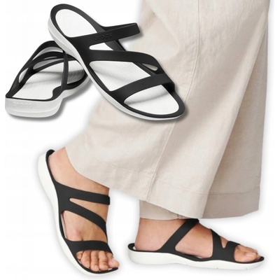 Crocs Swiftwater Sandal W 203998-066 Black/white – Sleviste.cz