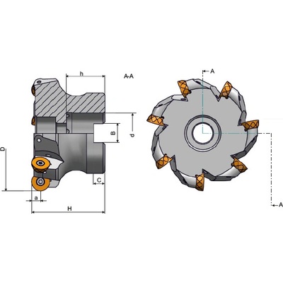 R654.21-040RP10 nástrčná fréza