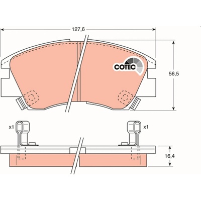 Sada brzdových platničiek, vždy 4 kusy v sade TRW GDB729