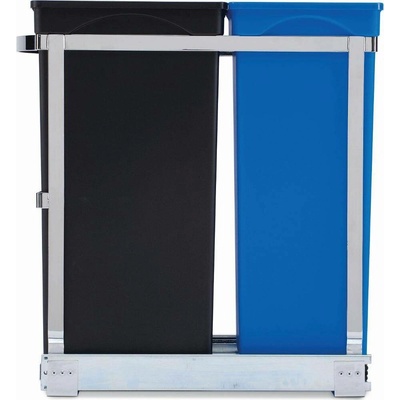 Simplehuman CW1016 Vestavný na tříděný odpad 20/15 l výsuvný lesklá ocel /plast