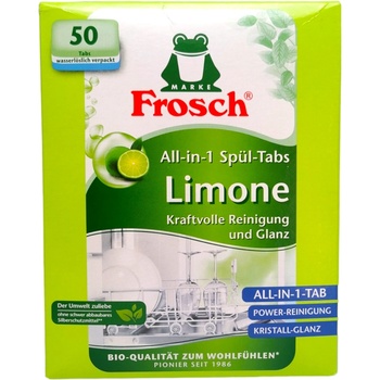 Frosch таблетки за съдомиялна машина, Лимон, Всичко в едно, 50 броя