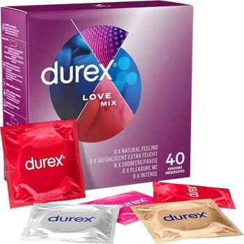 Durex Love Mix - пакет презервативи (40бр)