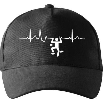 EKG lezecká stěna so zahnutým šiltom a látkovou sponou Čierna