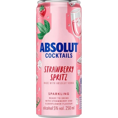 Absolut Cocktails Strawberry Spritz 5% 0,25 l (plech)