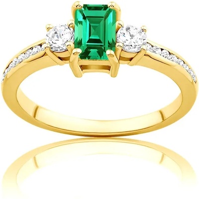 SAVICKI Пръстен Secret Garden: злато, смарагд