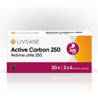 Livsane Active Carbon 250 20 tabliet