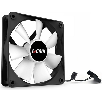 1stCOOL SILENT Fan 12cm F12-BLACK-WHITE – Zboží Mobilmania