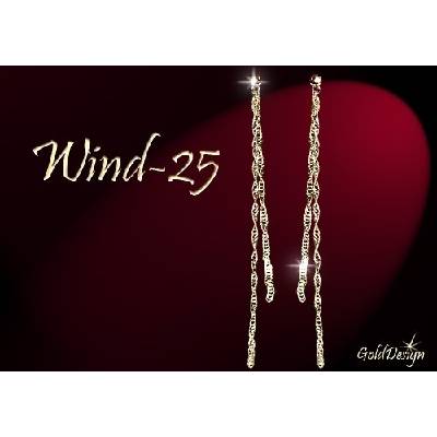 Gold Design Wind 025 náušnice zlacené GD888