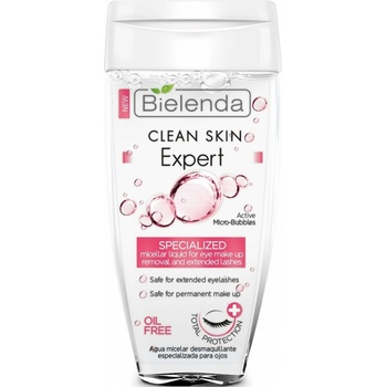 Bielenda Clear Skin Expert Special odličovač očního make-upu na umělé řasy Oil Free 150 ml